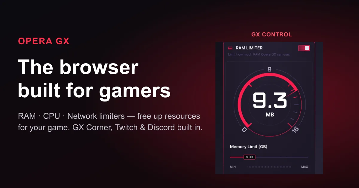 Opera GX — the browser built for gamers