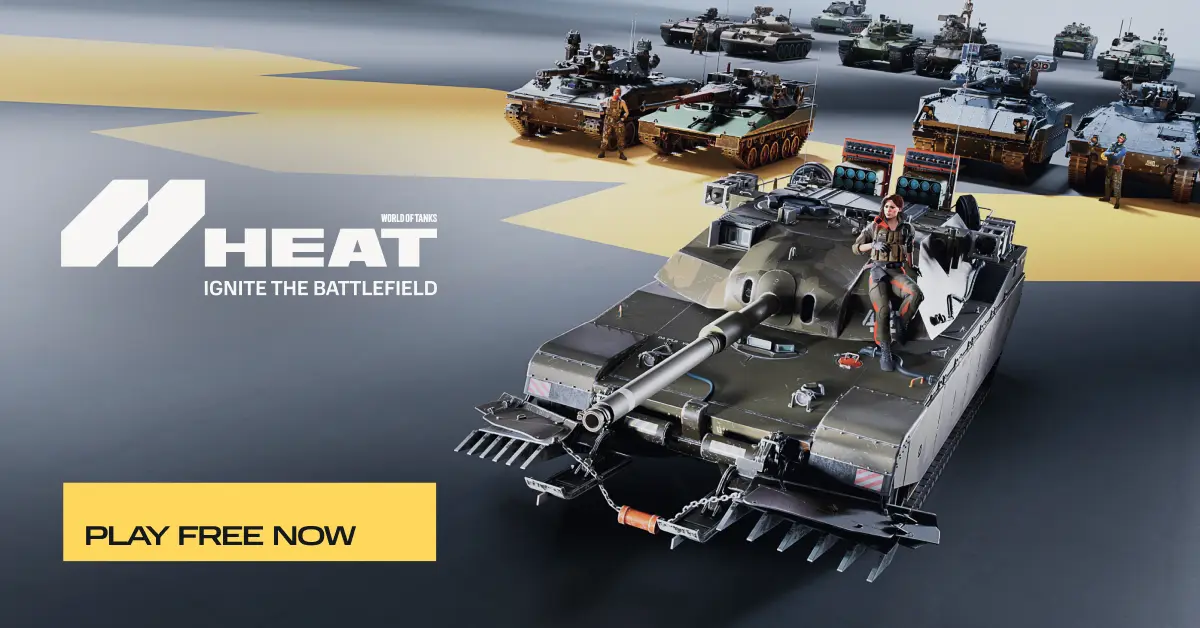 World of Tanks: HEAT key art — tank lineup
